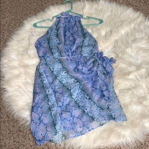 Snake skin halter dress